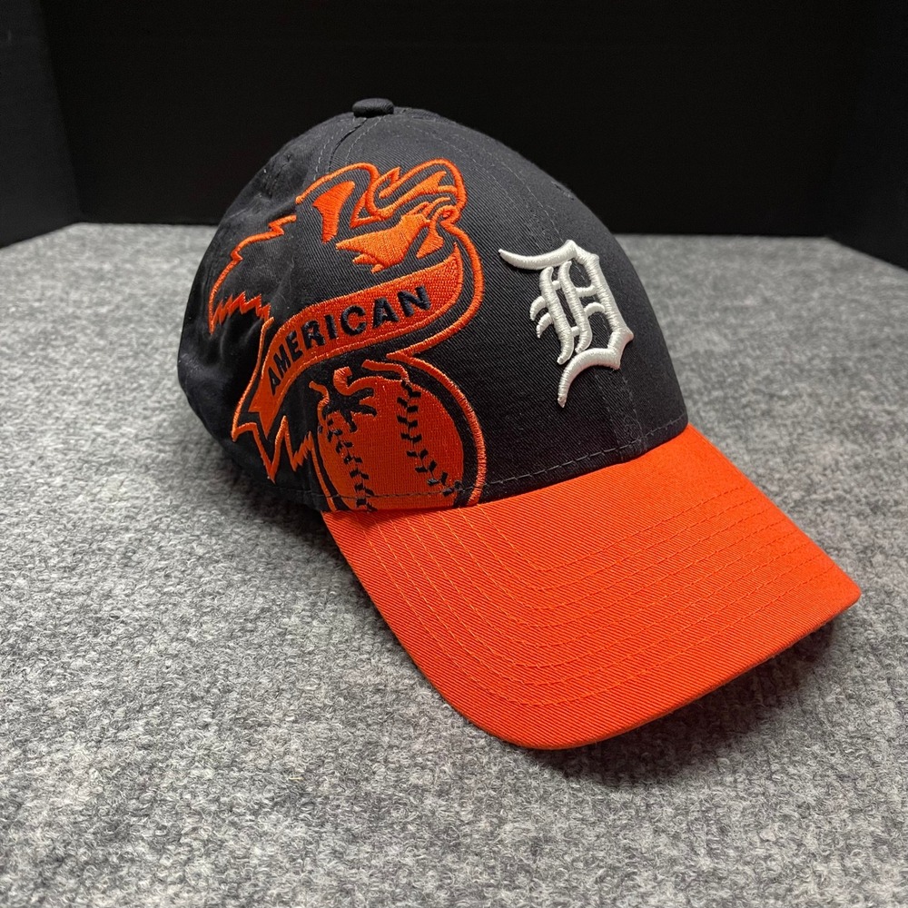 Detroit Tigers Hat Cap Women Navy Orange American League Baseball Adjustable MLB